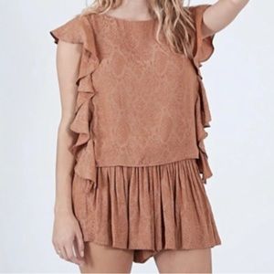 Like new! Koch Erica Skirt/Skort/Shorts in Rust/Tan/Burnt Orange Python. SZ XS.